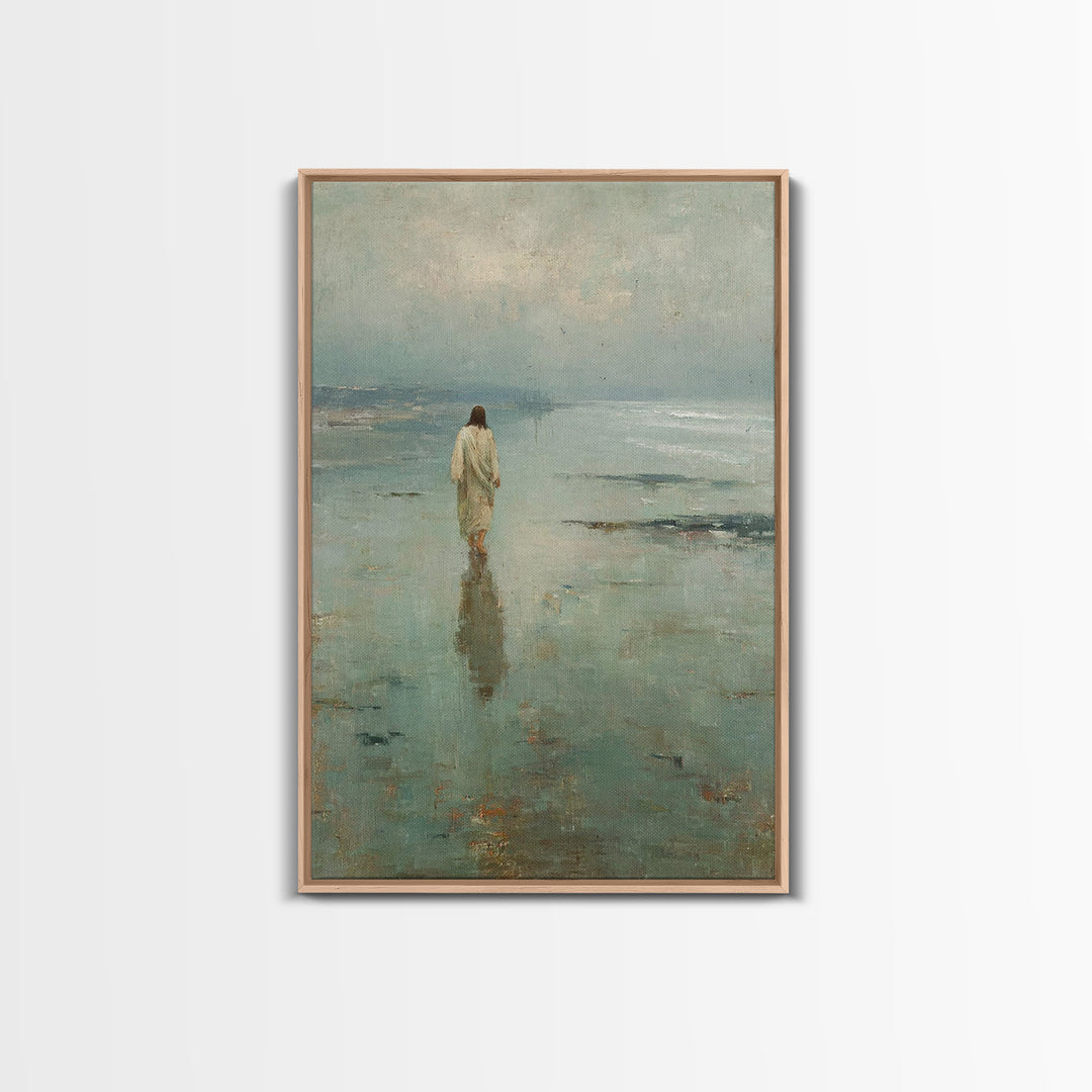 Path Of Gentle Hope - Framed Canvas Print - Christian Art Canvas - Modern Jesus Art - Christian Wall Art - Christian Decor For Home - Chris