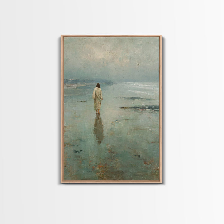 Path Of Gentle Hope - Framed Canvas Print - Christian Art Canvas - Modern Jesus Art - Christian Wall Art - Christian Decor For Home - Chris