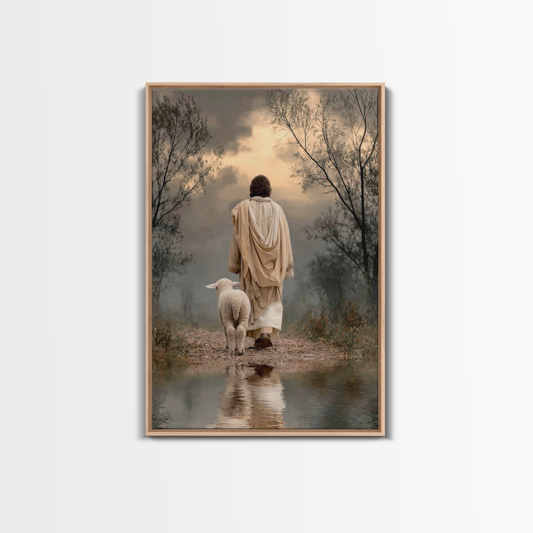 Path Of Mercy | Framed Canvas Print | Christian Wall Art | Jesus Art Print | Large Christian Painting | Christian Christmas Art | Christian