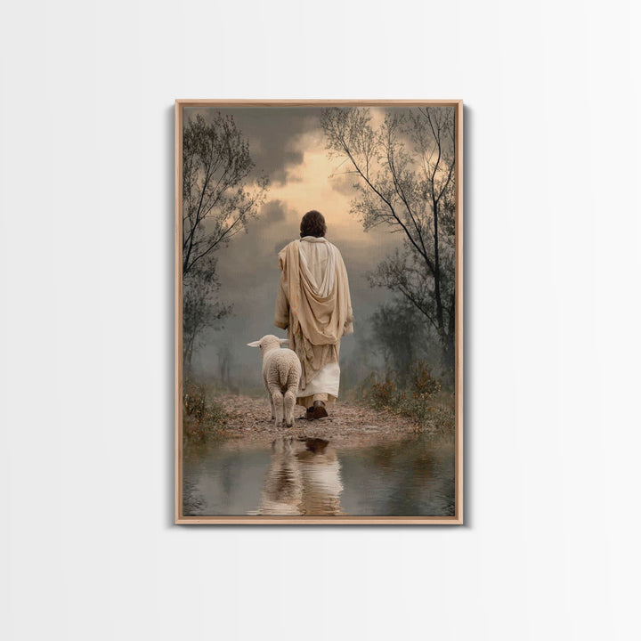 Path Of Mercy | Framed Canvas Print | Christian Wall Art | Jesus Art Print | Large Christian Painting | Christian Christmas Art | Christian