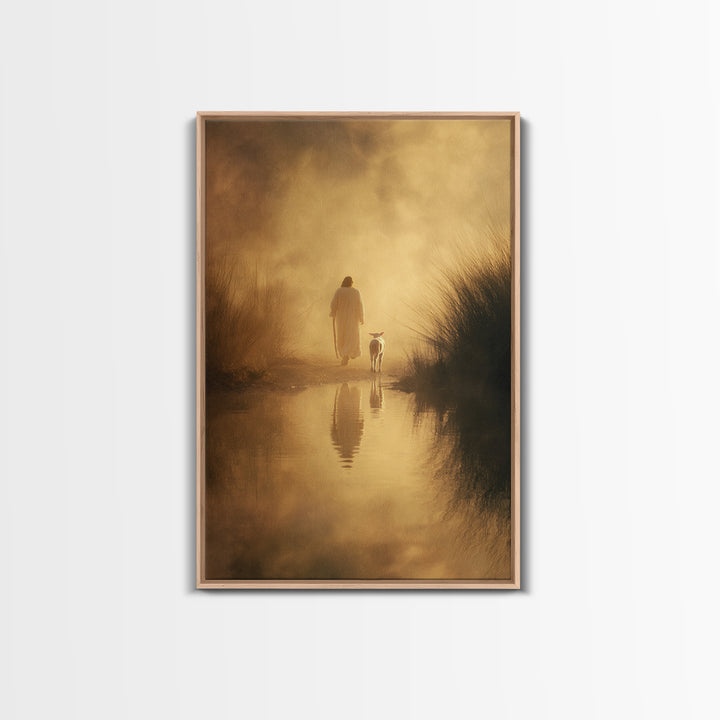 Shoreline Of Hope – Framed Canvas Print – Jesus Canvas Art – Christian Wall Art – Modern Christian Art – Christian Decoration – Christmas A