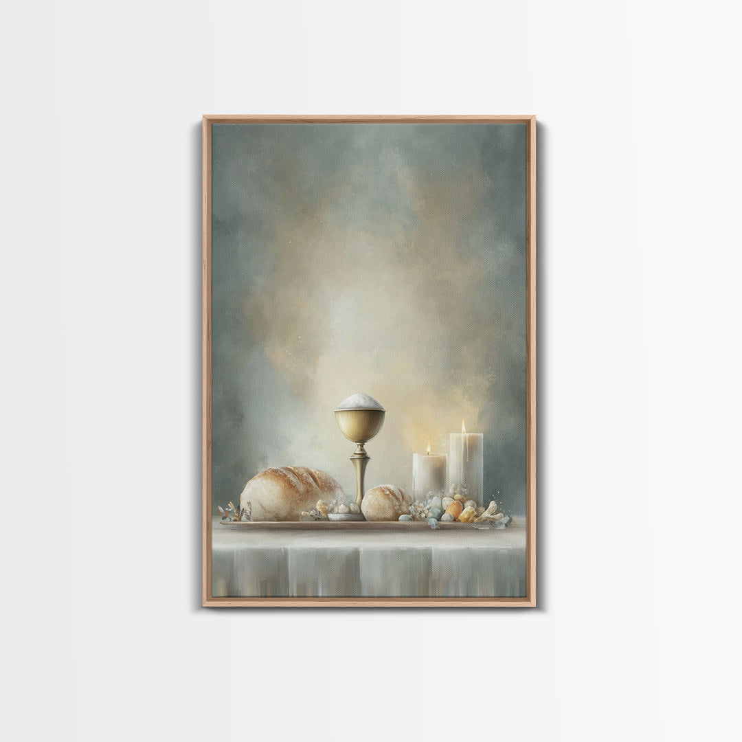 Table Of Grace – Framed Canvas Print – Christian Art Canvas – Christian Wall Art – Large Christian Art – Christian Decor For Home