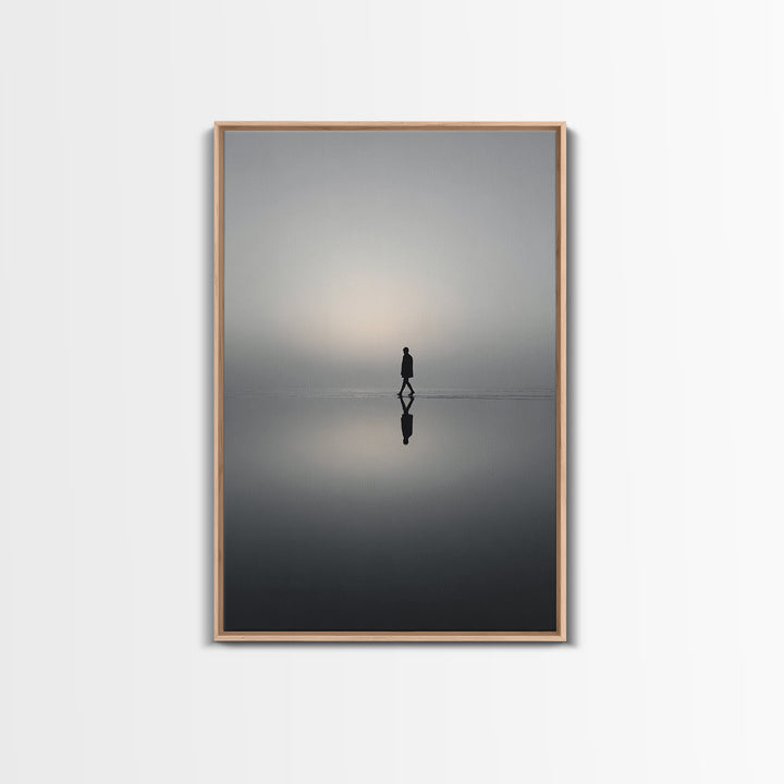 Solitary Grace - Framed Canvas Print - Christian Wall Art - Christian Art Canvas - Jesus Painting - Moody Christian Art