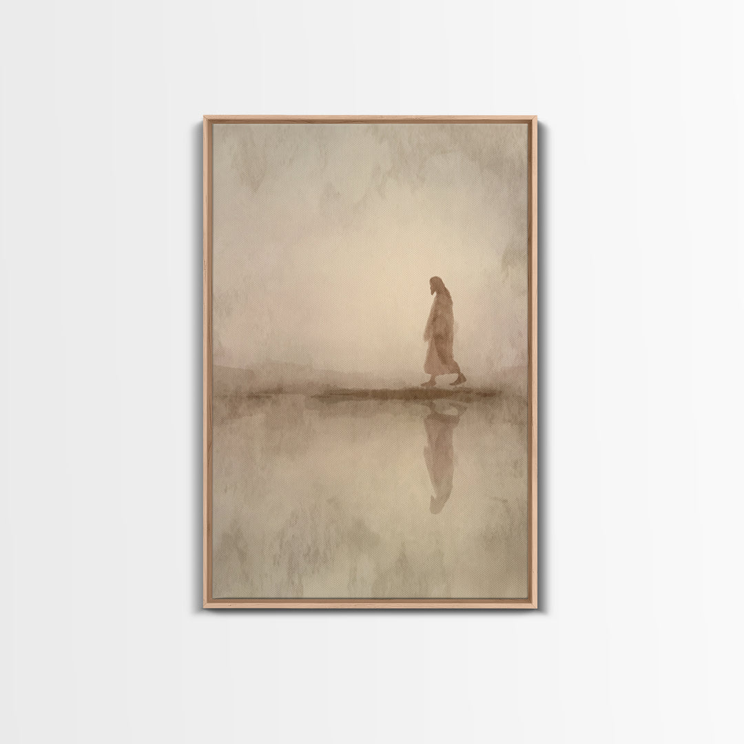 Ancient Walk - Framed Canvas Print - Christian Wall Art - Jesus Painting - Vintage Christian Art - Christian Art Canvas - Christian Gift