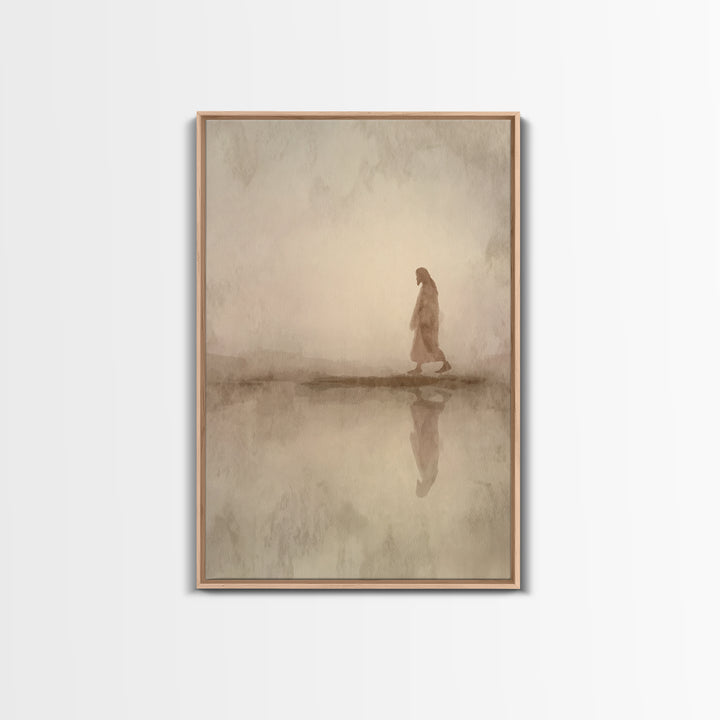 Ancient Walk - Framed Canvas Print - Christian Wall Art - Jesus Painting - Vintage Christian Art - Christian Art Canvas - Christian Gift