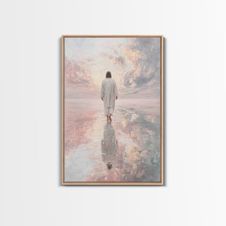 Gentle Horizon | Framed Canvas Print | Christian Art Canvas | Christian Wall Art | Jesus Painting | Subtle Christian Art