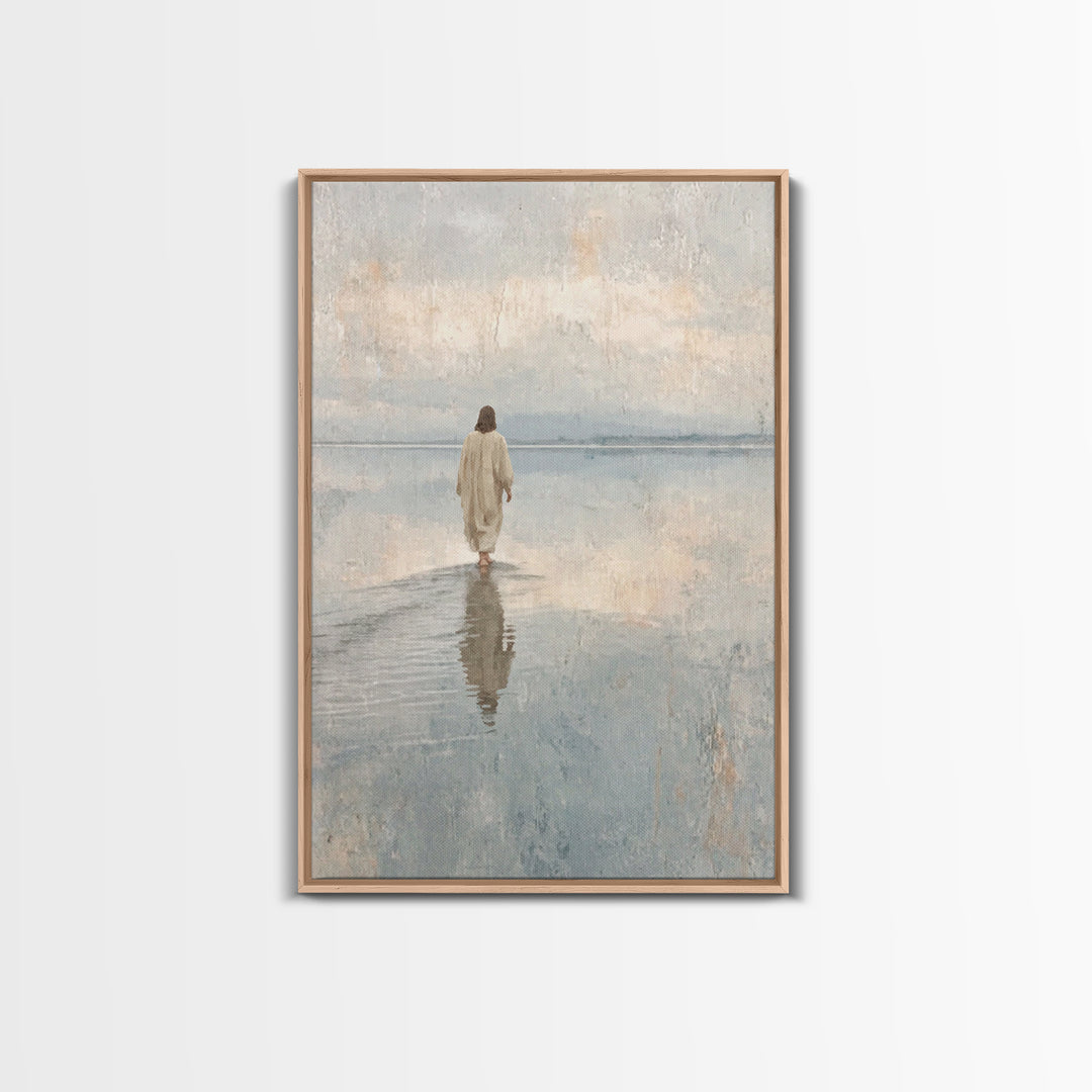 Heavenly Path , Framed Canvas Print, Christian Wall Art, Christian Art Canvas, Jesus Painting, Christian Christmas Art
