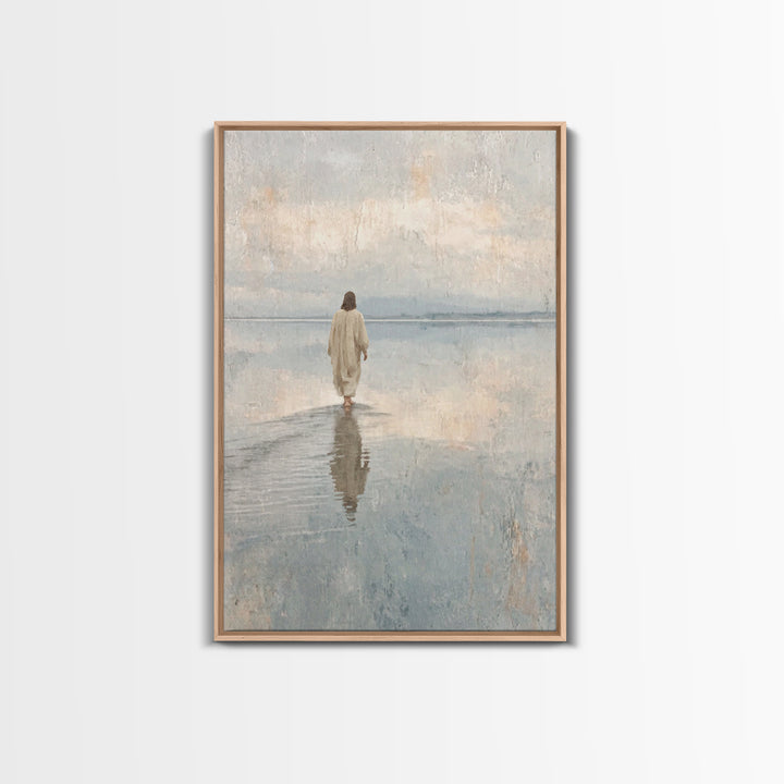 Heavenly Path , Framed Canvas Print, Christian Wall Art, Christian Art Canvas, Jesus Painting, Christian Christmas Art