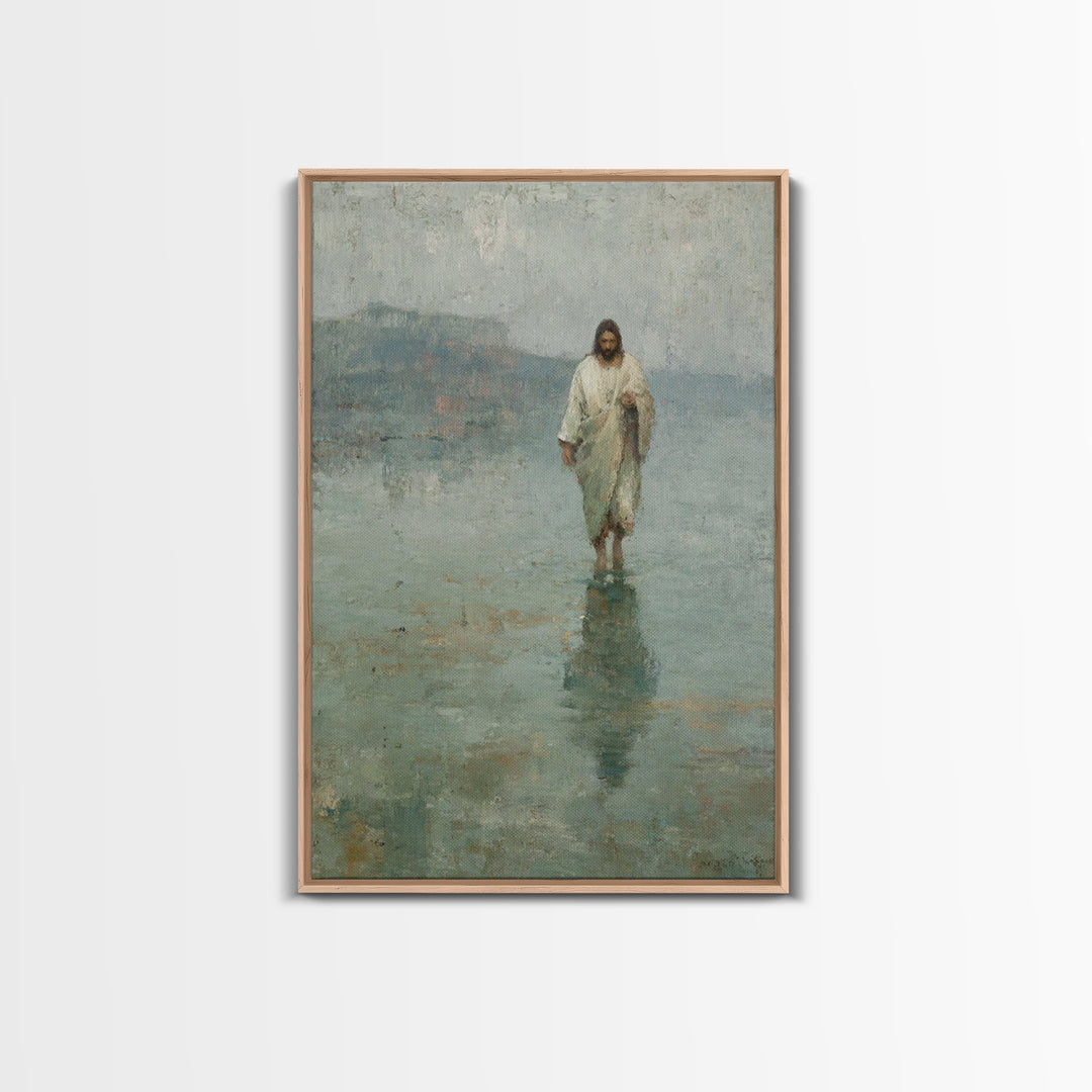 Hallowed Path | Framed Canvas Print | Christian Art Canvas | Jesus Painting | Vintage Christian Art | Christian Wall Art