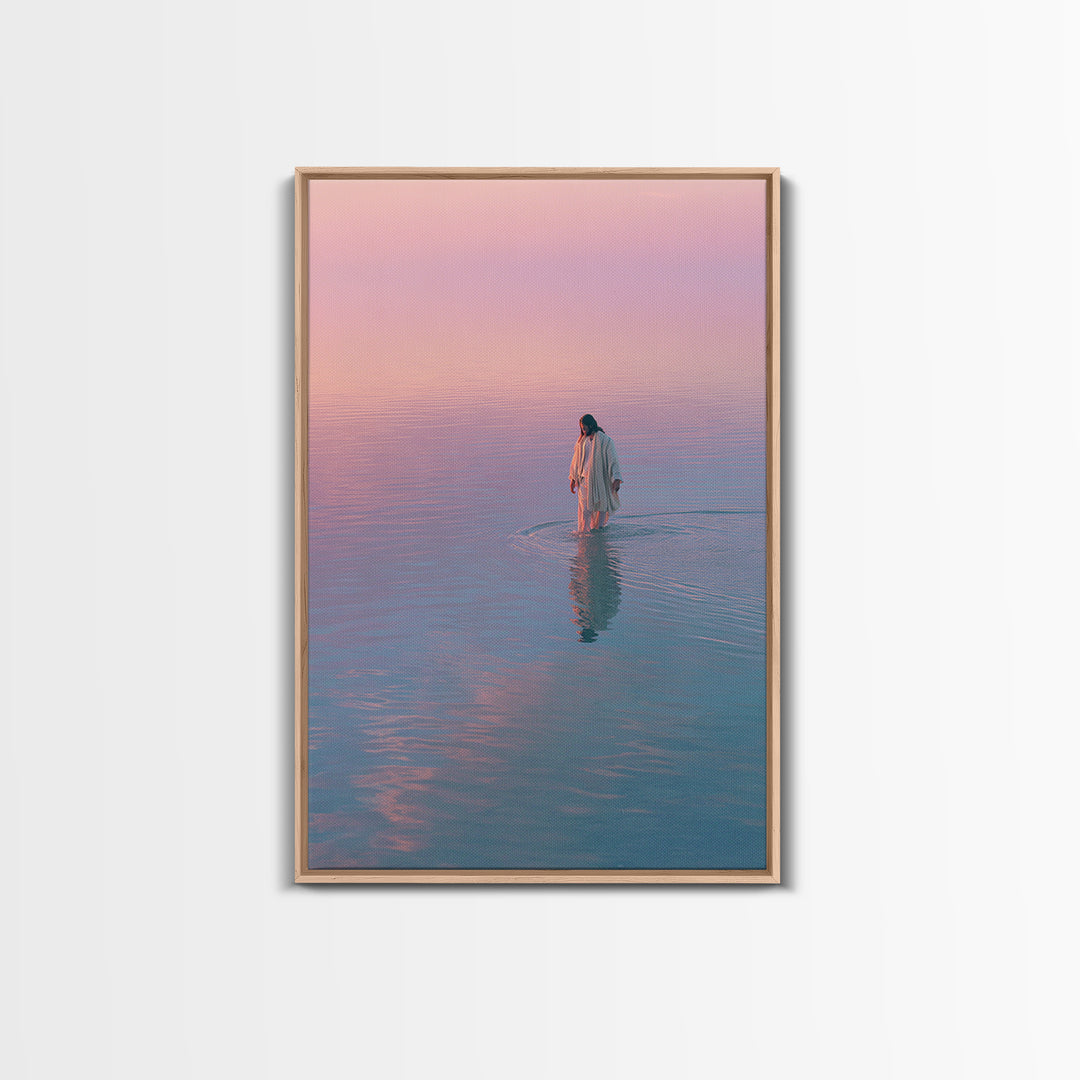 Rosewater Peace , Framed Canvas Print, Christian Art Canvas, Jesus Painting, Modern Christian Art, Christian Wall Art