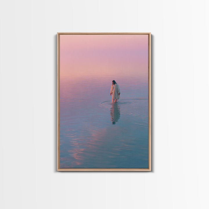 Rosewater Peace , Framed Canvas Print, Christian Art Canvas, Jesus Painting, Modern Christian Art, Christian Wall Art