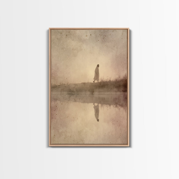 Solitude Of Grace – Framed Canvas Print – Christian Wall Art – Abstract Christian Art – Jesus Painting – Christian Art Canvas – Christian C