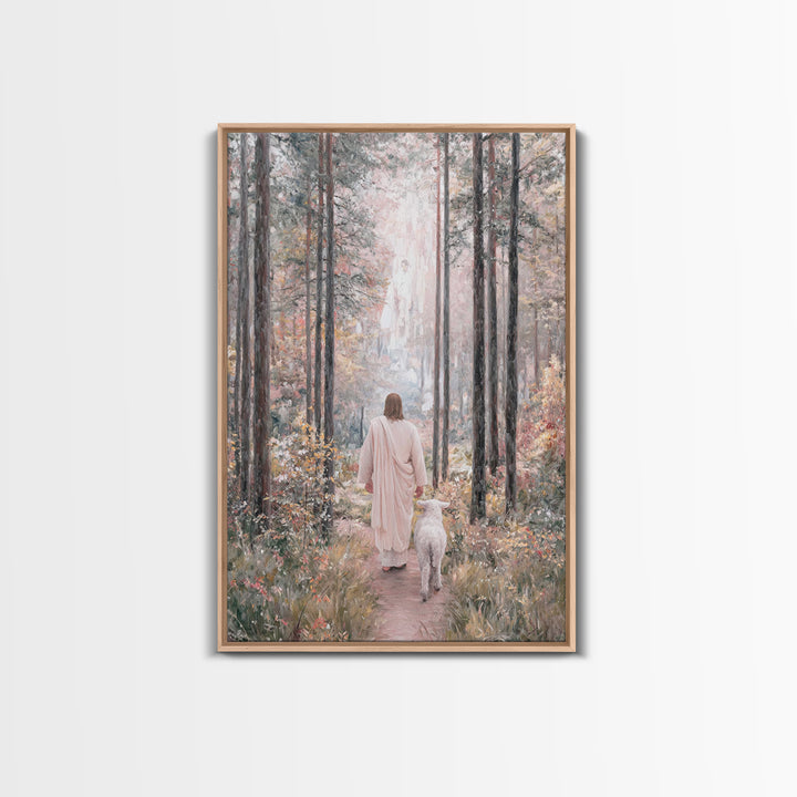 Forest Of Grace, Framed Canvas Print, Christian Wall Art, Christian Art Canvas, Jesus Painting, Subtle Christian Paintings, Christian Gift