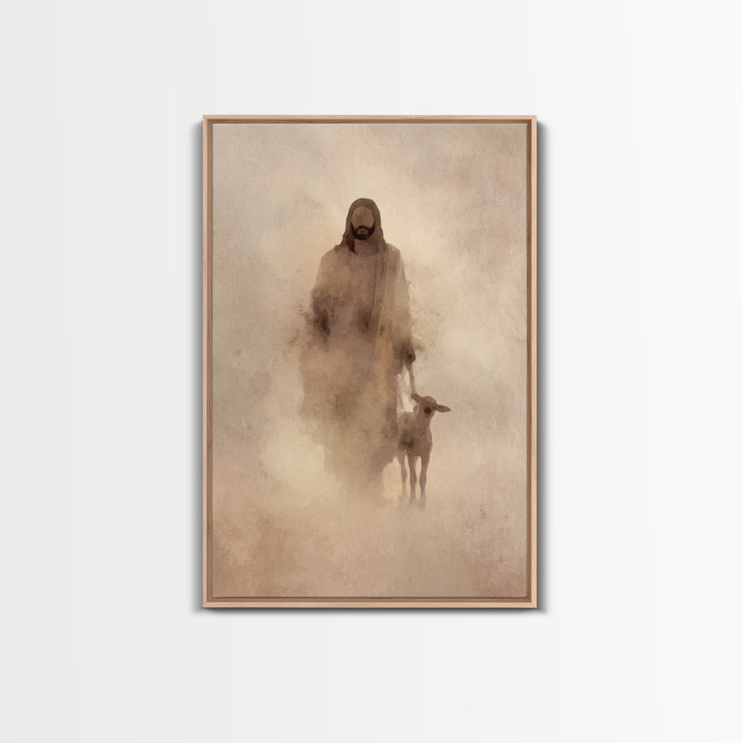 Holy Presence | Framed Canvas Print | Christian Art Canvas | Abstract Christian Art | Jesus Painting | Christian Wall Art | Christian Gift