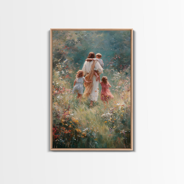 Garden Of Hope – Framed Canvas Print – Christian Art Canvas – Christian Wall Art – Jesus Painting – Christian Christmas Art – Christian Gif