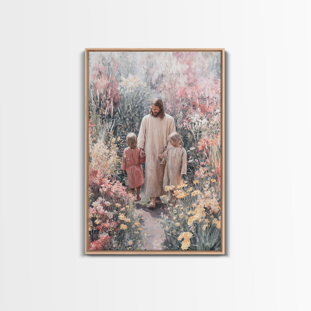 Promise Of Spring, Framed Canvas Print, Christian Art Canvas, Christian Wall Art, Jesus Painting, Christian Christmas Art, Christian Gift I