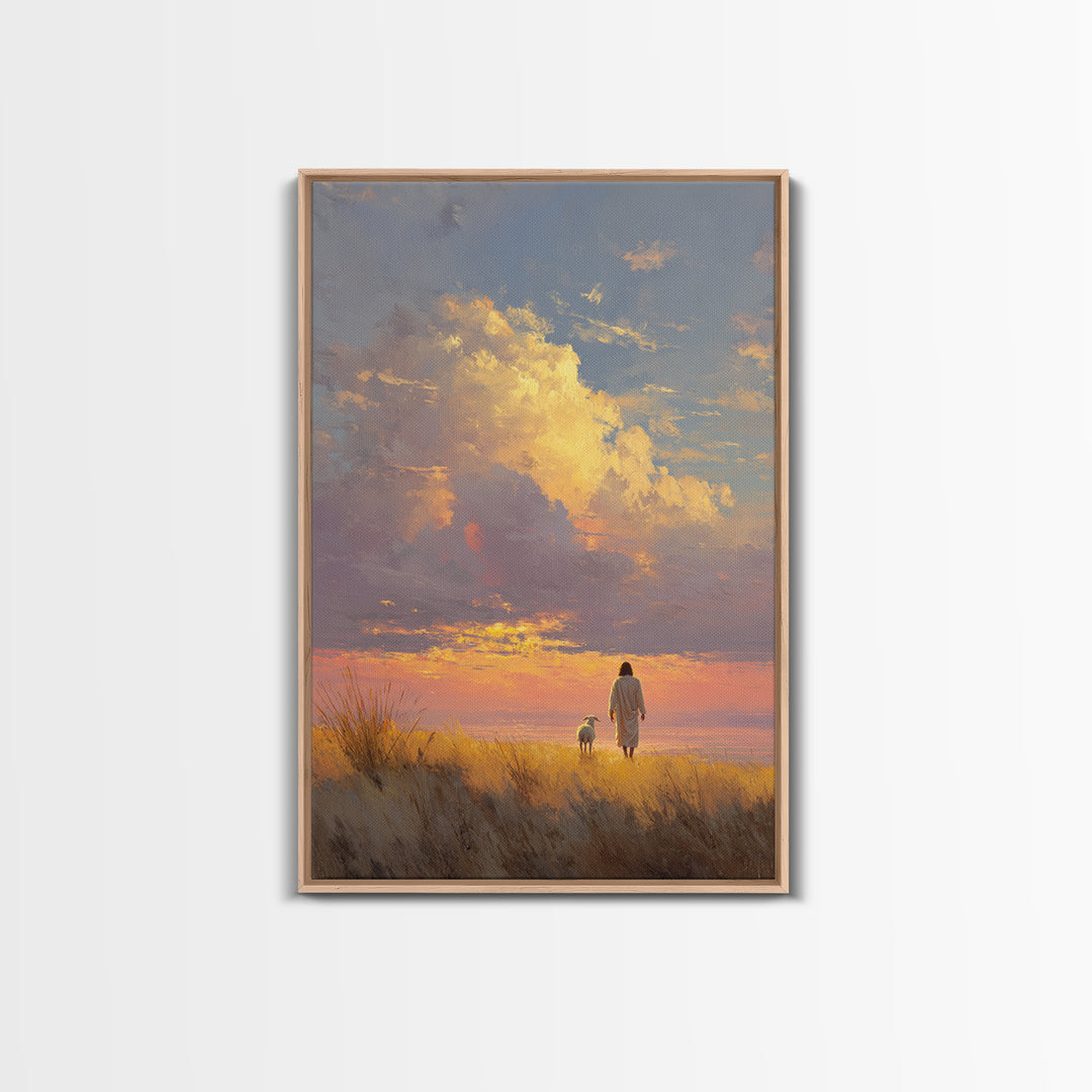 Horizon Of Peace | Framed Canvas Print | Christian Wall Art | Christian Art | Christian Art Canvas | Jesus Painting | Christian Gift Ideas