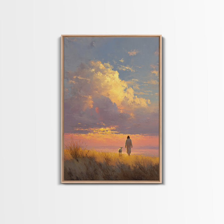 Horizon Of Peace | Framed Canvas Print | Christian Wall Art | Christian Art | Christian Art Canvas | Jesus Painting | Christian Gift Ideas