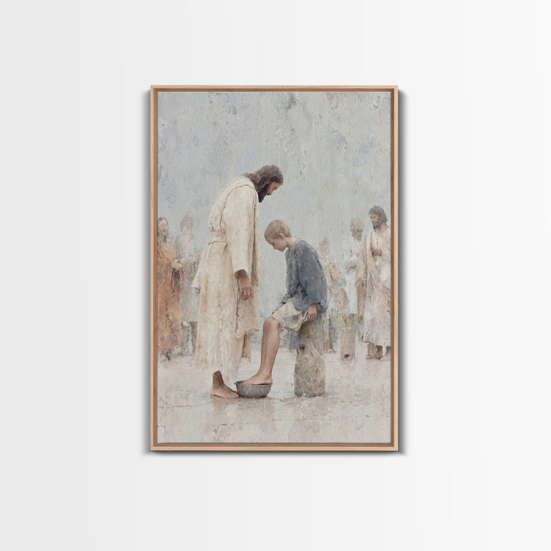 Humble Light Path | Framed Canvas Print | Christian Wall Art | Jesus Canvas Art | Christian Art Print | Christian Gift Ideas | Vintage Chri
