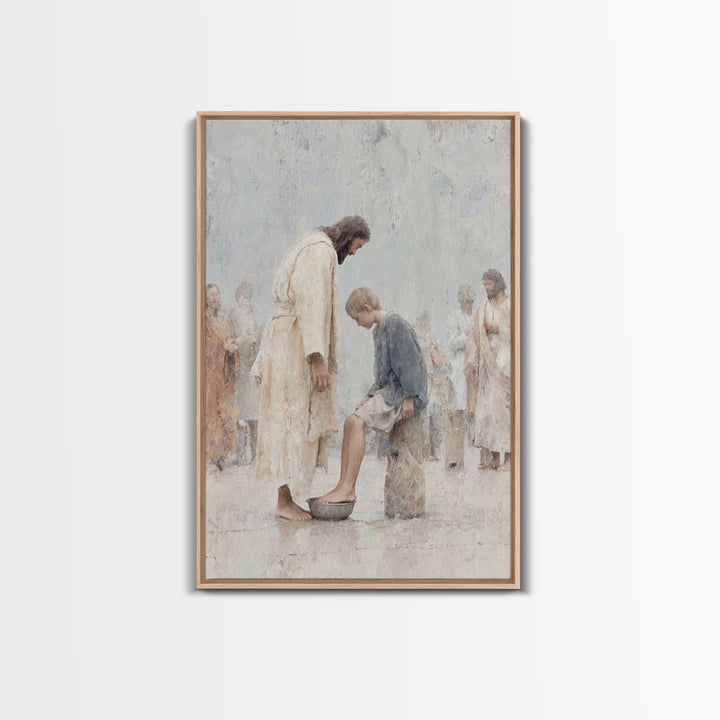 Humble Light Path | Framed Canvas Print | Christian Wall Art | Jesus Canvas Art | Christian Art Print | Christian Gift Ideas | Vintage Chri