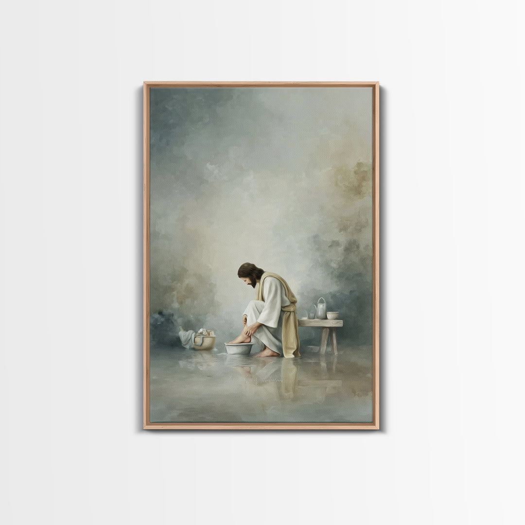 Still Waters Hope – Framed Canvas Print – Christian Wall Art – Jesus Art Print – Christian Art Canvas – Subtle Christian Art – Large Christ
