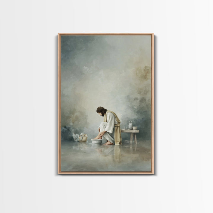 Still Waters Hope – Framed Canvas Print – Christian Wall Art – Jesus Art Print – Christian Art Canvas – Subtle Christian Art – Large Christ