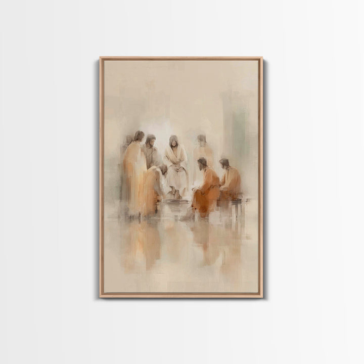 Circle Of Compassion, Framed Canvas Print, Christian Wall Art, Christian Art Canvas, Jesus Painting, Christian Decor, Modern Christian Art