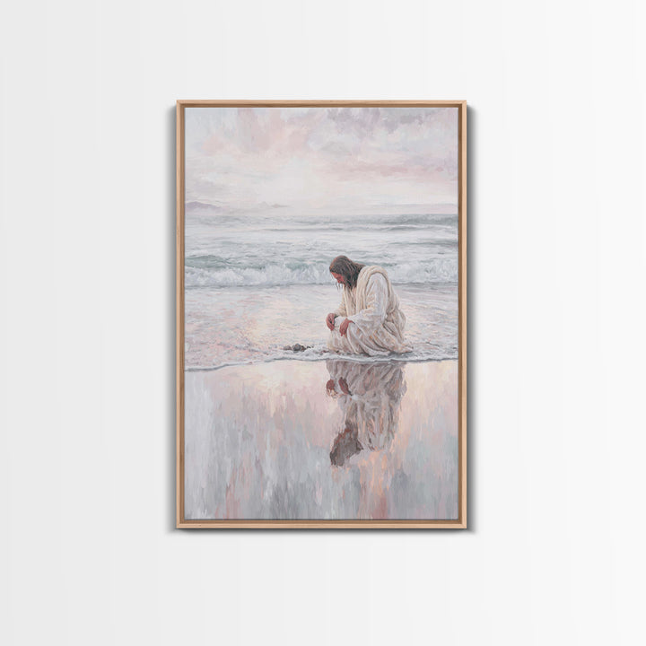 Shorelight Mercy – Framed Canvas Print – Christian Wall Art – Jesus Painting – Christian Art Canvas – Christian Gift Ideas – Christmas Art