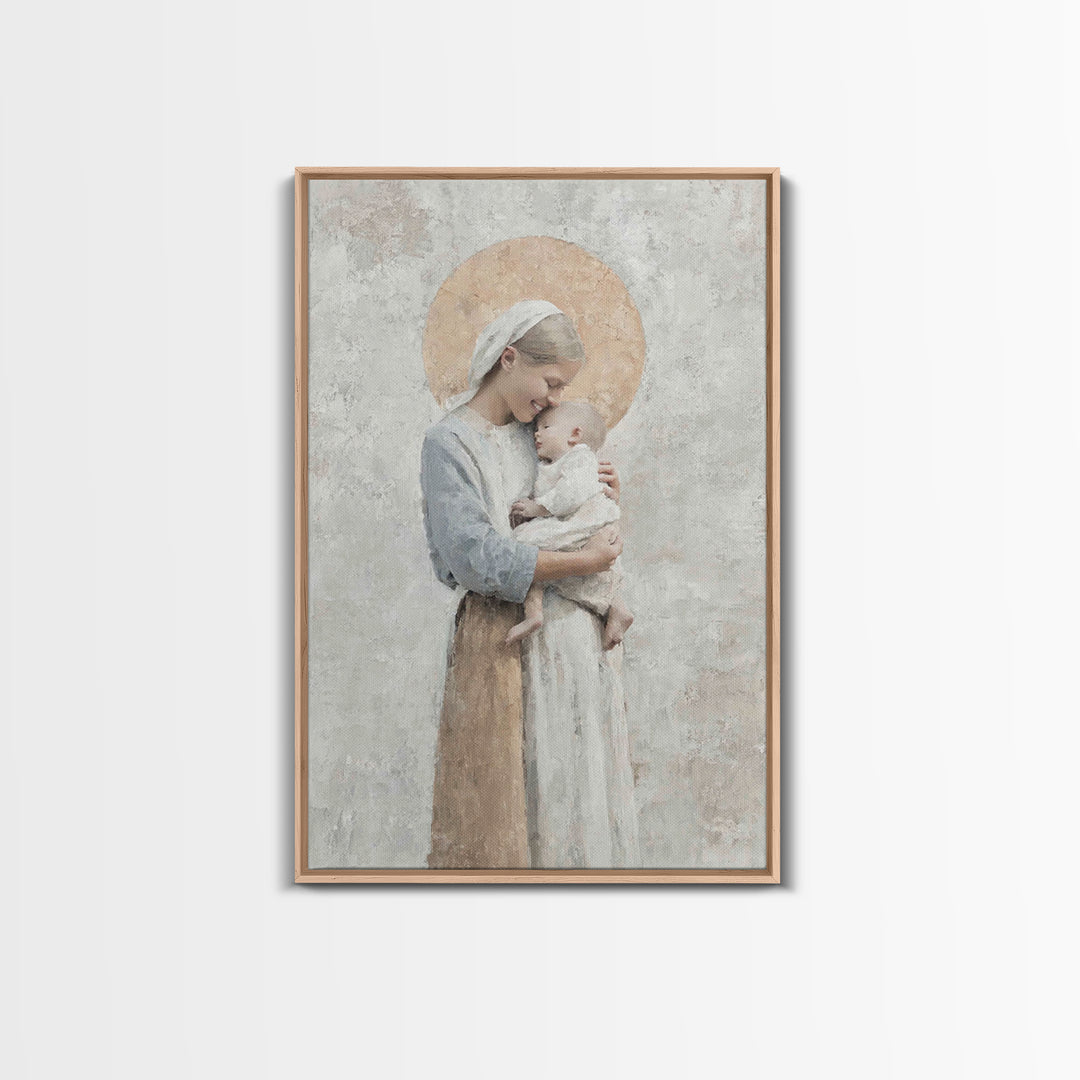Gentle Hope Rising - Framed Canvas Print - Christian Art Canvas - Minimalist Christian Art - Christian Wall Art - Christian Painting - Chri