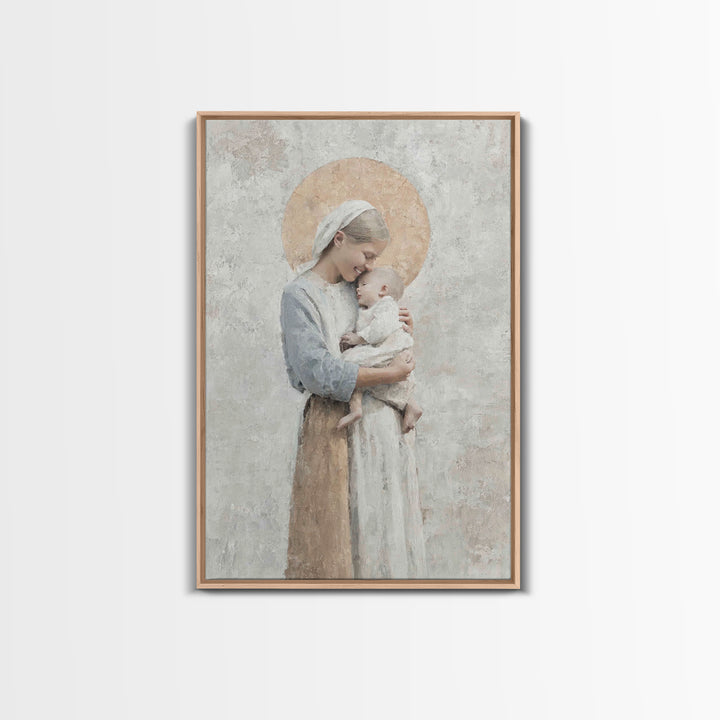 Gentle Hope Rising - Framed Canvas Print - Christian Art Canvas - Minimalist Christian Art - Christian Wall Art - Christian Painting - Chri