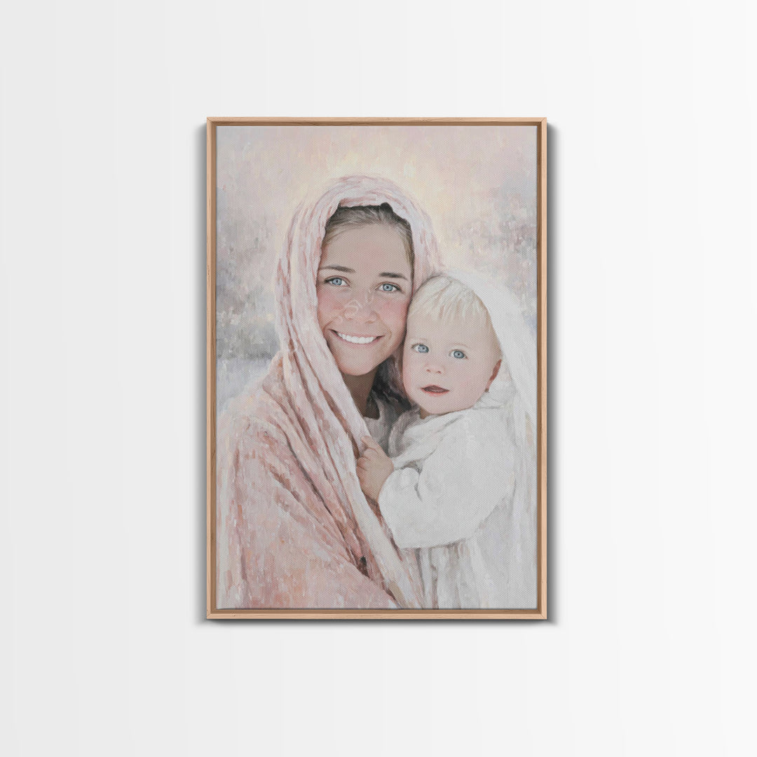 Circle Of Grace - Framed Canvas Print - Christian Wall Art - Christian Art Canvas - Subtle Christian Art - Christian Christmas Art - Christ