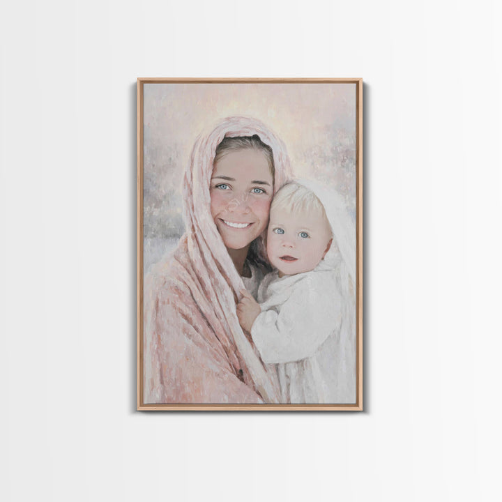 Circle Of Grace - Framed Canvas Print - Christian Wall Art - Christian Art Canvas - Subtle Christian Art - Christian Christmas Art - Christ