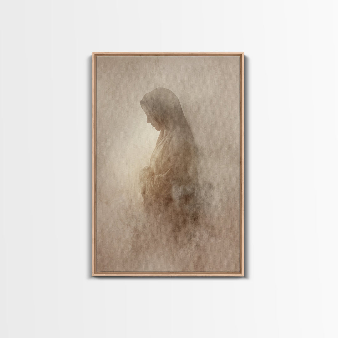 Quiet Reverence - Framed Canvas Print - Christian Art Canvas - Subtle Christian Art - Christian Wall Art - Christian Painting - Christian G