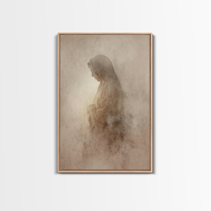 Quiet Reverence - Framed Canvas Print - Christian Art Canvas - Subtle Christian Art - Christian Wall Art - Christian Painting - Christian G