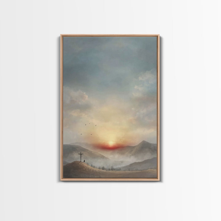 Resurrection Peace | Framed Canvas Print | Christian Art Canvas | Christian Wall Art | Modern Christian Art | Christian Gift