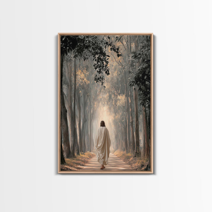 Forest Of Light – Framed Canvas Print – Christian Art Canvas – Christian Wall Art – Christian Painting – Moody Christian Art – Christian Ar