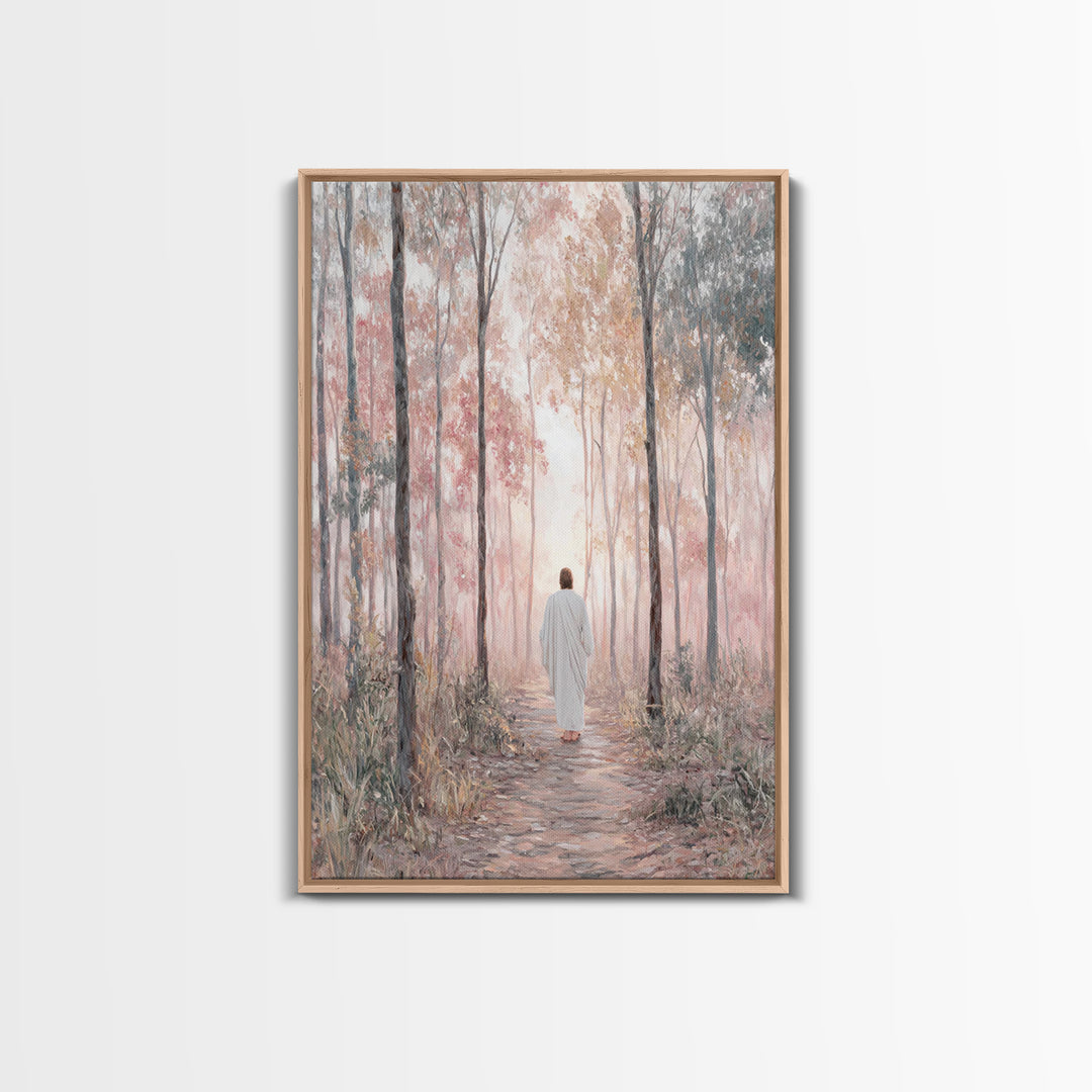 Path Of Grace | Framed Canvas Print | Christian Wall Art | Jesus Painting | Christian Art Canvas | Modern Christian Art