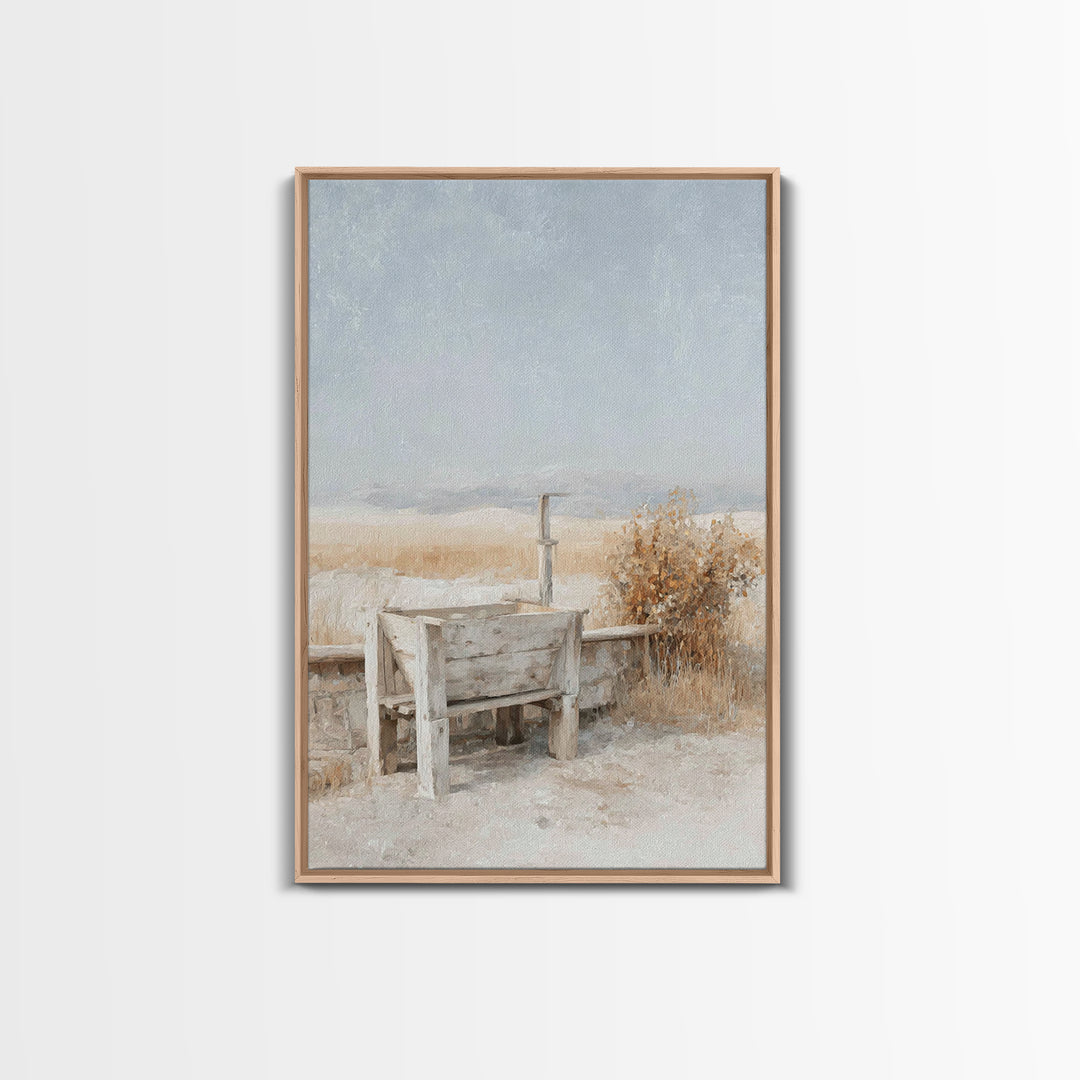 Silent Manger Field | Framed Canvas Print | Christian Art Print | Christmas Art | Minimalist Christian Art | Christian Decor