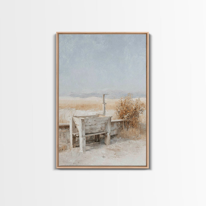 Silent Manger Field | Framed Canvas Print | Christian Art Print | Christmas Art | Minimalist Christian Art | Christian Decor