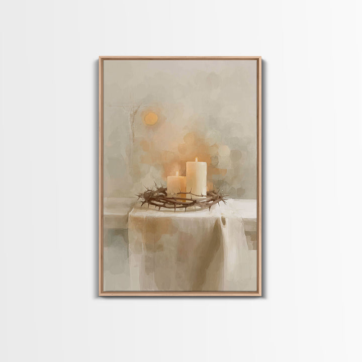 Crown Of Hope – Framed Canvas Print – Christian Wall Art – Christian Art Canvas – Minimalist Christian Art – Christian Art Gift