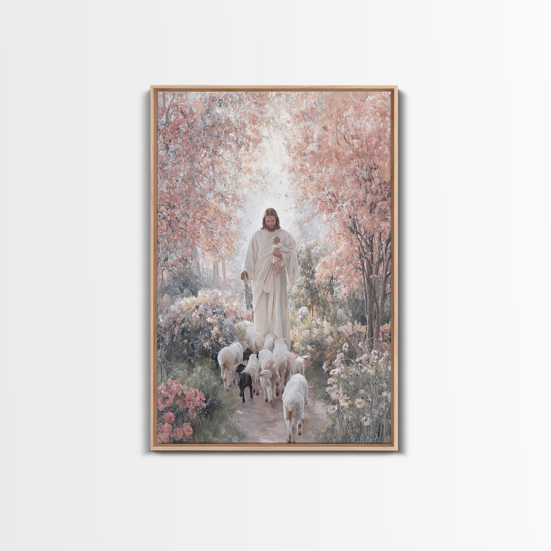 Garden Of Hope - Framed Canvas Print - Christian Wall Art - Jesus Painting - Christian Art Canvas - Christian Christmas Art - Christian Dec