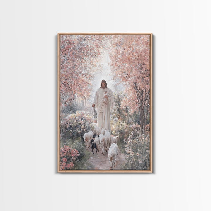 Garden Of Hope - Framed Canvas Print - Christian Wall Art - Jesus Painting - Christian Art Canvas - Christian Christmas Art - Christian Dec