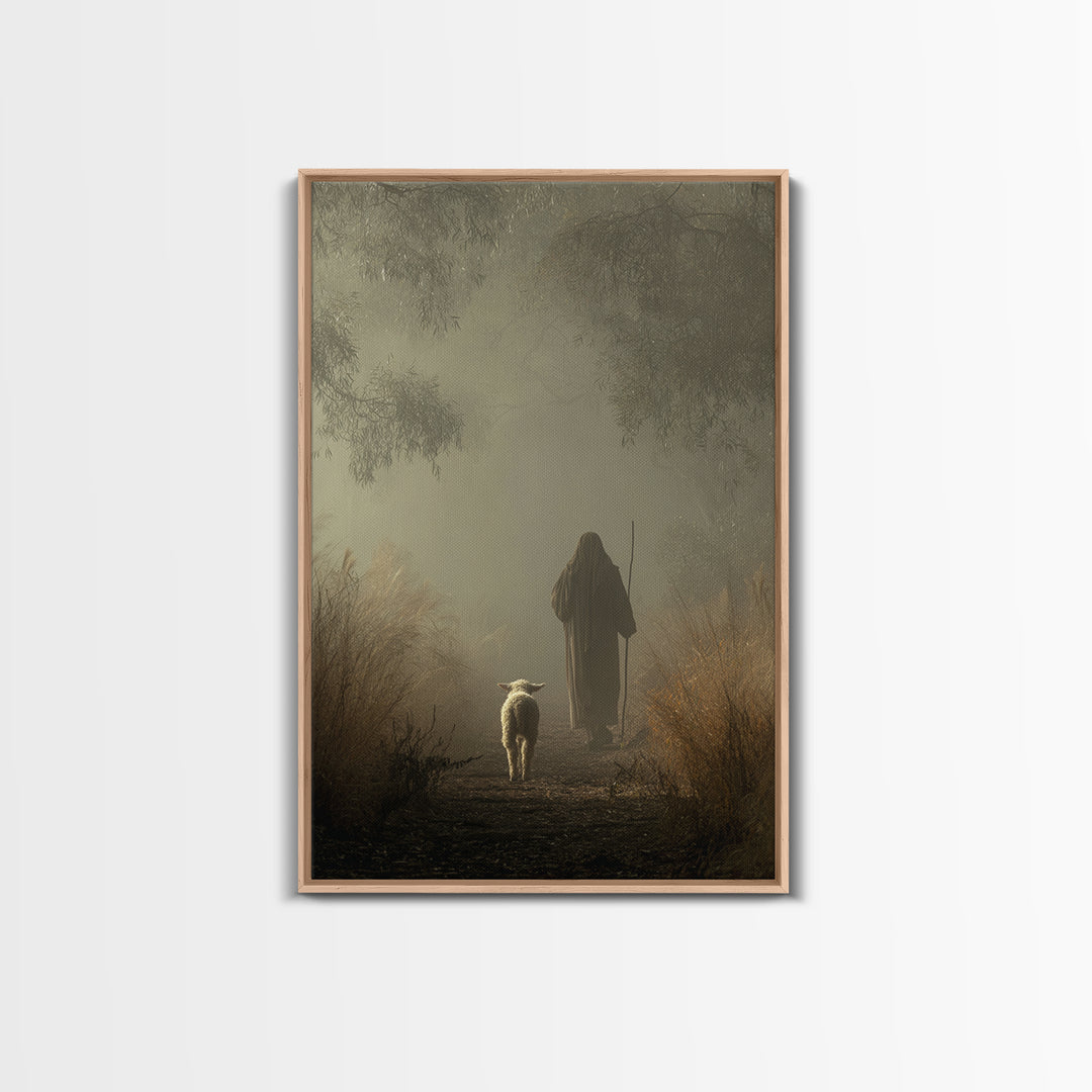Silent Way – Framed Canvas Print – Christian Wall Art – Moody Christian Art – Christian Art Canvas – Jesus Painting – Christian Art Gift