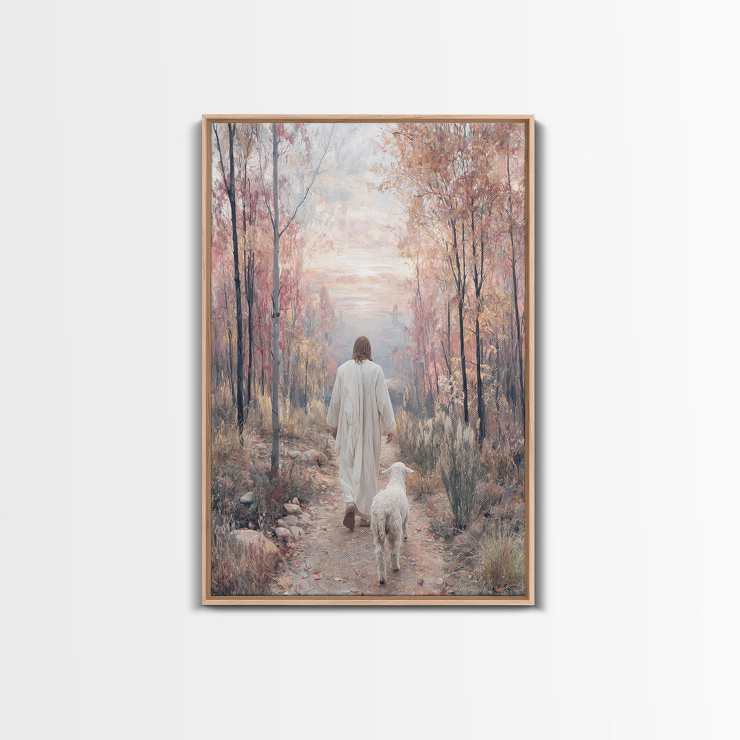 Forest Promise – Framed Canvas Print – Christian Art Painting – Christian Wall Art – Jesus Painting – Subtle Christian Paintings – Christia