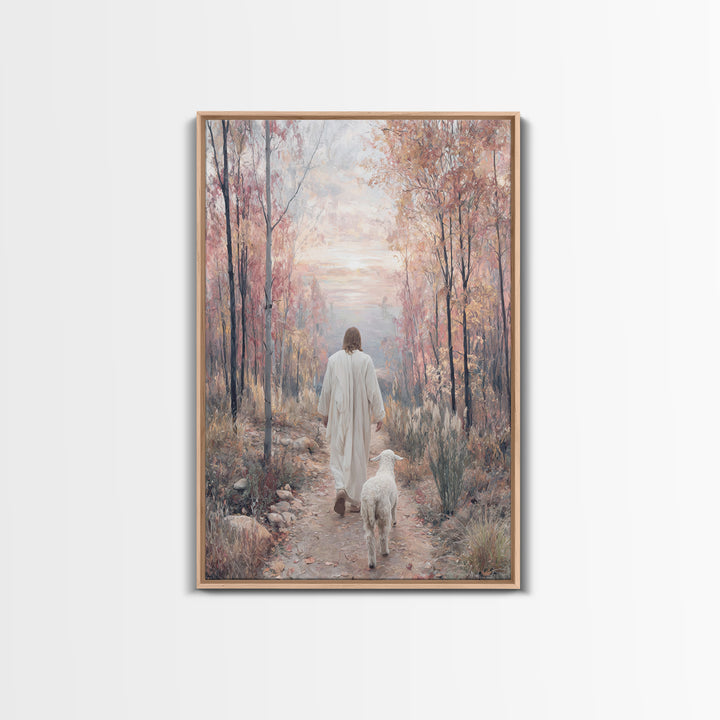 Forest Promise – Framed Canvas Print – Christian Art Painting – Christian Wall Art – Jesus Painting – Subtle Christian Paintings – Christia