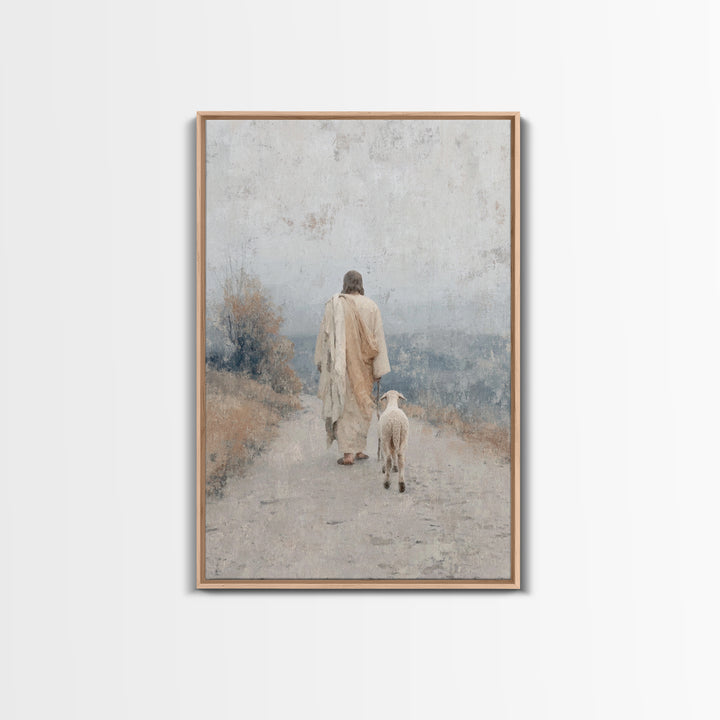 Horizon Walk – Framed Canvas Print – Christian Wall Art – Christian Art Print – Jesus Painting – Subtle Christian Art – Christian Christmas