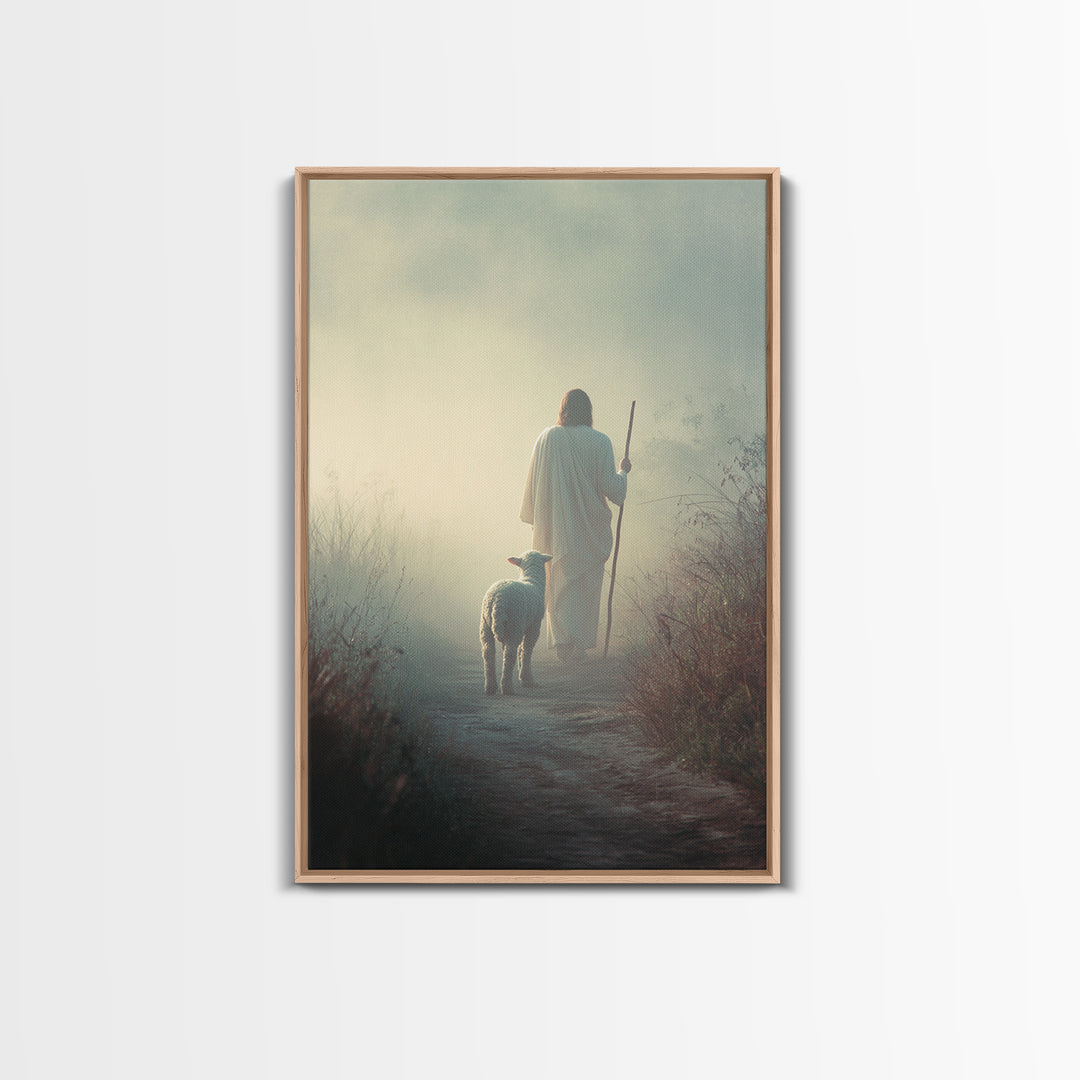 Path Of Peace – Framed Canvas Print – Christian Wall Art – Jesus Painting – Christian Art Canvas – Large Christian Painting – Modern Christ