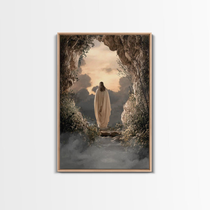 Resurrection Path – Framed Canvas Print – Christian Wall Art – Christian Art Canvas – Jesus Painting – Large Christian Painting – Modern Ch