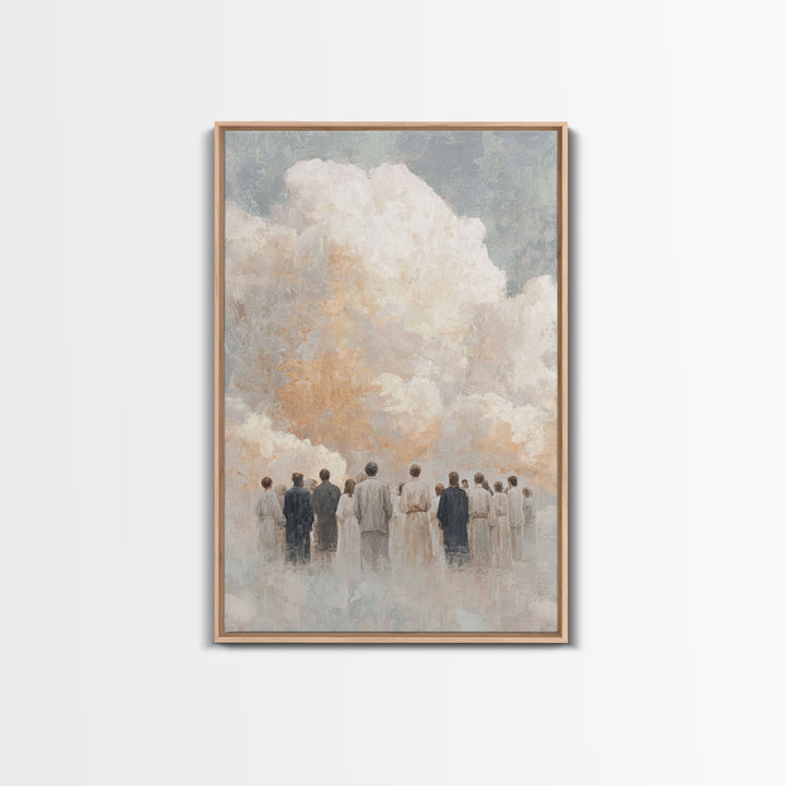 Cloudward Gathering - Framed Canvas Print - Christian Art Canvas - Christian Wall Art - Christian Painting - Christian Decor - Christmas Ar