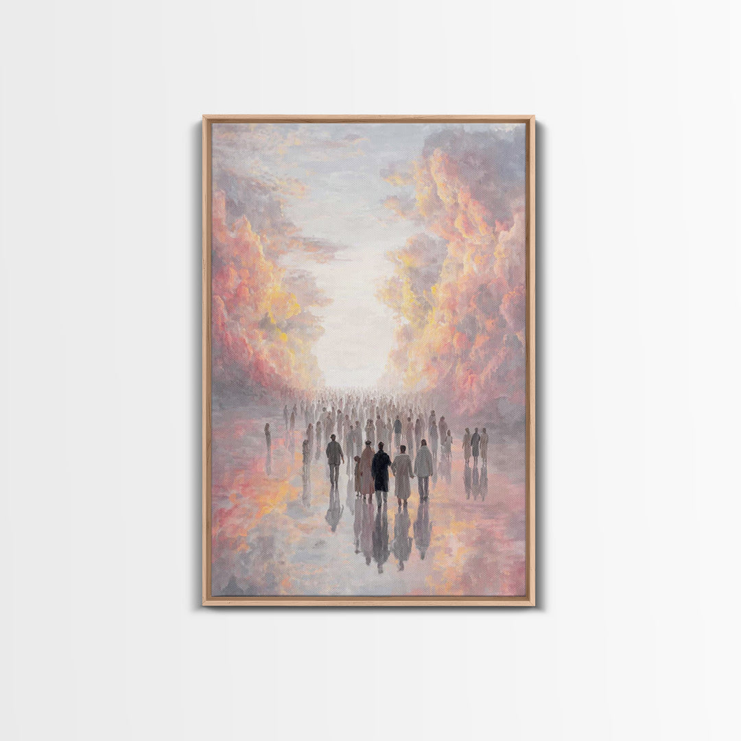 Heavenly Multitude | Framed Canvas Print | Christian Wall Art | Christian Art Canvas | Christian Painting | Christian Decor | Christmas Art